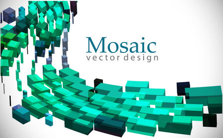 Abstract 3d mosaic background   illustration のイラスト素材