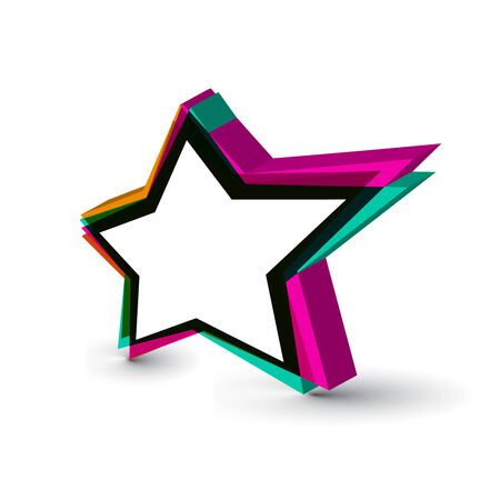 star colorful icons design on a white background.のイラスト素材