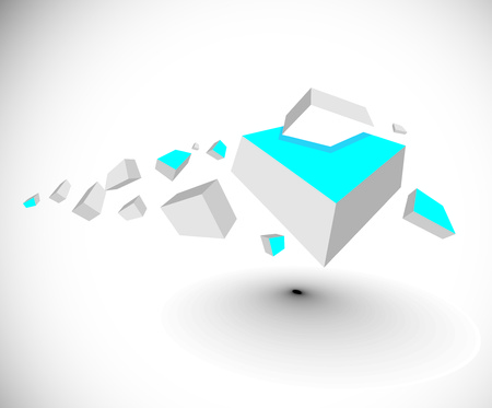 3d composition of cubes,   illustration.のイラスト素材