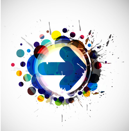 Abstract grunge colorful arrow background, illustration.のイラスト素材