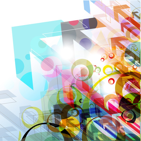 Abstract colorful arrow background, illustration.のイラスト素材