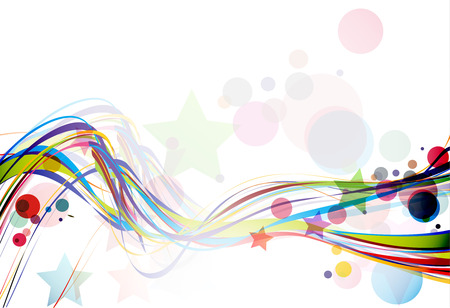 abstract wave line with sample text background.  illustration.のイラスト素材