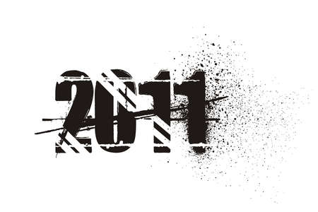 new year 2010 in white background.  illustration のイラスト素材