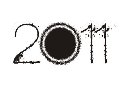 new year 2010 in white background  illustration のイラスト素材