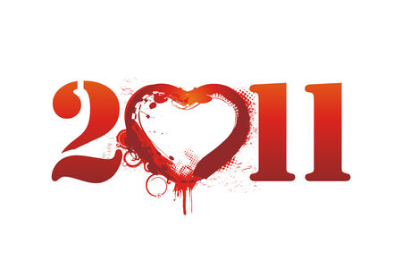 new year 2010 in white background.  illustration のイラスト素材