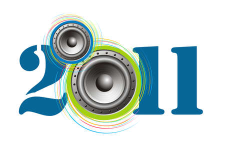 new year 2010 in white background.  illustration 
