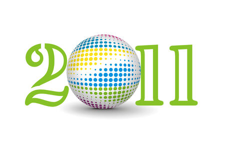 new year 2010 in white background.   illustration のイラスト素材