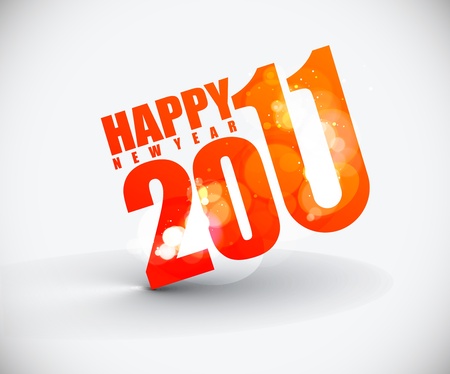 new year 2011 in white background.   illustrationのイラスト素材