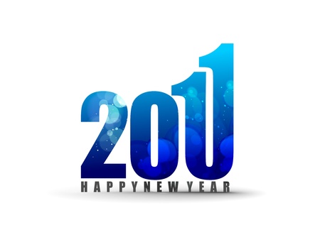 new year 2011 in white background.  illustrationのイラスト素材