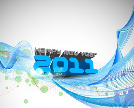 abstract new year 2011 colorful design.  illustrationのイラスト素材