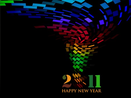 abstract new year 2011 colorful design.    illustrationのイラスト素材