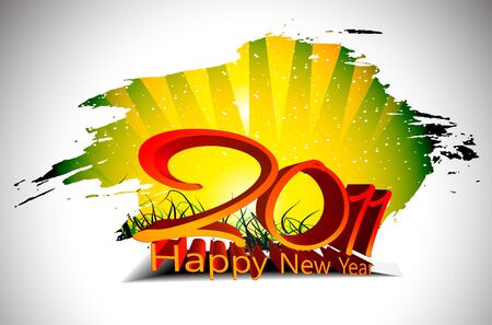 abstract new year 2011 colorful design.   illustrationのイラスト素材