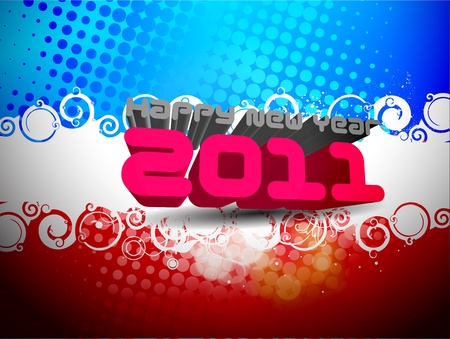 abstract new year 2011 colorful design.   illustrationのイラスト素材