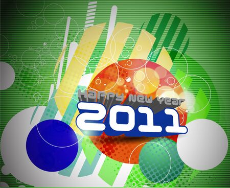 abstract new year 2011 colorful design. illustrationのイラスト素材