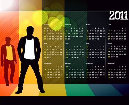   colorful 2011 calendar design element.のイラスト素材