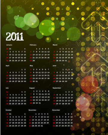   colorful 2011 calendar design element.のイラスト素材