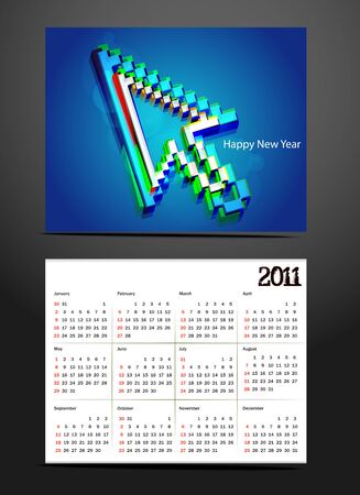  colorful 2011 calendar design element.のイラスト素材