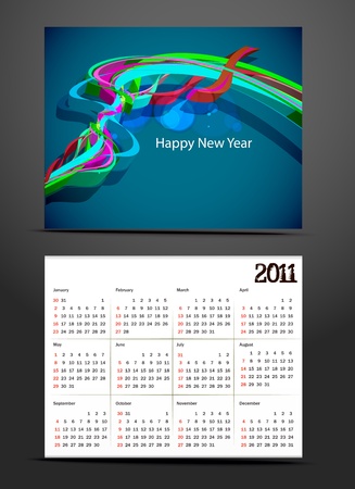  colorful 2011 calendar design element.のイラスト素材