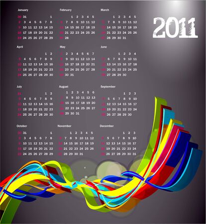   colorful 2011 calendar design element.のイラスト素材