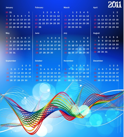   colorful 2011 calendar design element.のイラスト素材