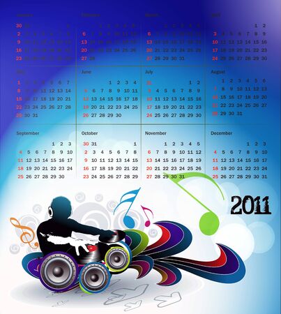   colorful 2011 calendar design element.のイラスト素材