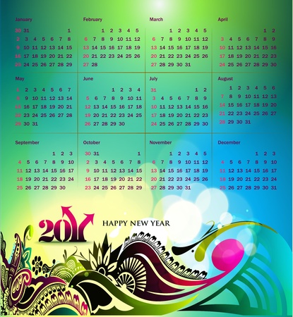   colorful 2011 calendar design element.のイラスト素材