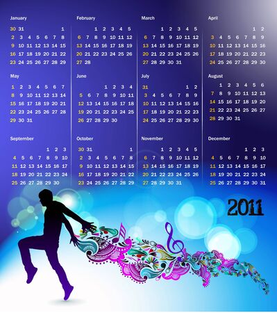  colorful 2011 calendar design element.のイラスト素材