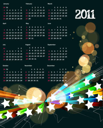  colorful 2011 calendar design element.のイラスト素材