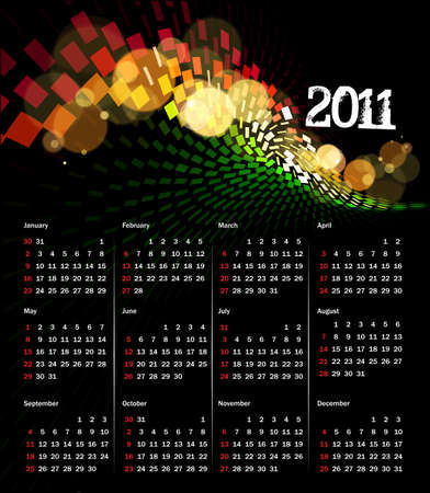  colorful 2011 calendar design element.のイラスト素材