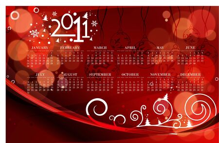 colorful 2011 calendar design element.のイラスト素材