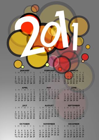 2011 card beautiful  illustration of chritsmas and new yearのイラスト素材