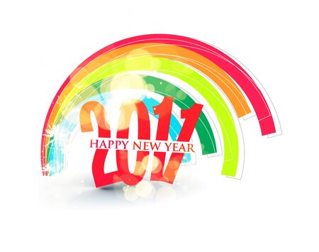 new year 2011 in colorful background design. illustrationのイラスト素材