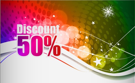 Beautiful discount banner design,  illustration.のイラスト素材