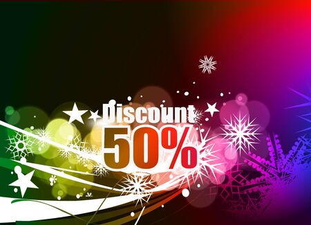 Beautiful discount banner design, illustration.のイラスト素材