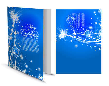 Christmas greeting card with presentation design.  illustrationのイラスト素材