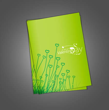 valentine's day greeting card with presentation design. のイラスト素材