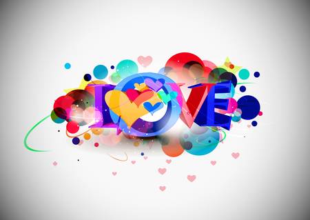 Abstract valentines day colorful background design element. のイラスト素材