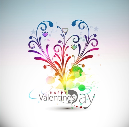 Abstract valentines day colorful floral design element background.のイラスト素材