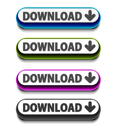 download icon, button, vector illustrationのイラスト素材