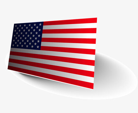 American Flag with exact official colors design, vector illustration.のイラスト素材