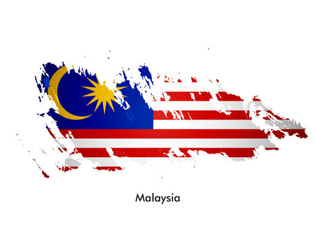 India flag with grunge design, vector illustration のイラスト素材