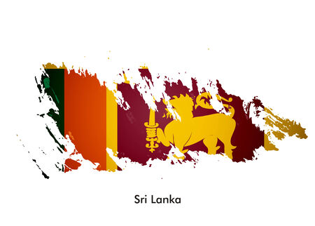 India flag with grunge design, vector illustration のイラスト素材