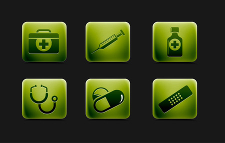 Medical icons and symbols vector set.のイラスト素材