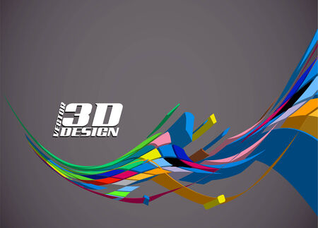 Abstract 3d design background, vector illustrationのイラスト素材