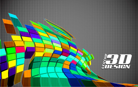 Abstract 3d design background, vector illustrationのイラスト素材