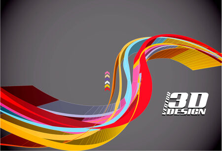Abstract 3d design background, vector illustrationのイラスト素材
