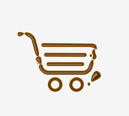 Chocolate shopping icon for valentine vector design element.のイラスト素材