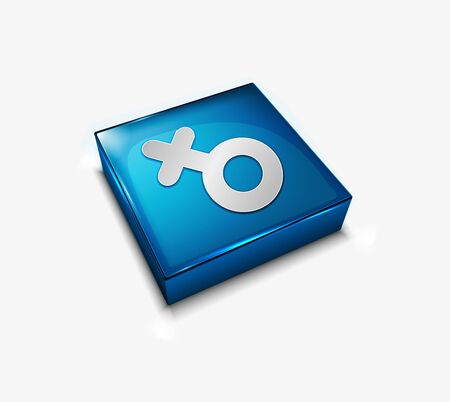 3d vector glossy female web icon design element.のイラスト素材