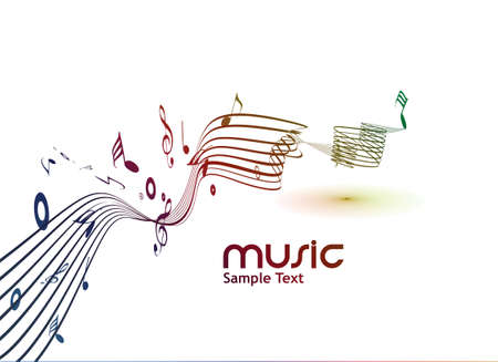 abstract musical notes background for design use.のイラスト素材