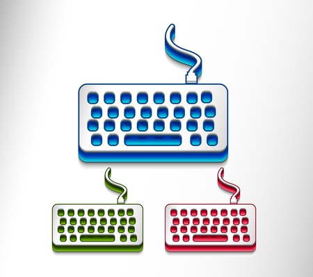 vector computer keyboard Icon set design.のイラスト素材